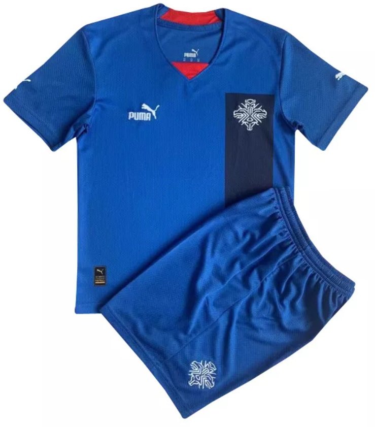 Kit infantil I seleção da Islandia 2022 2023 Puma oficial